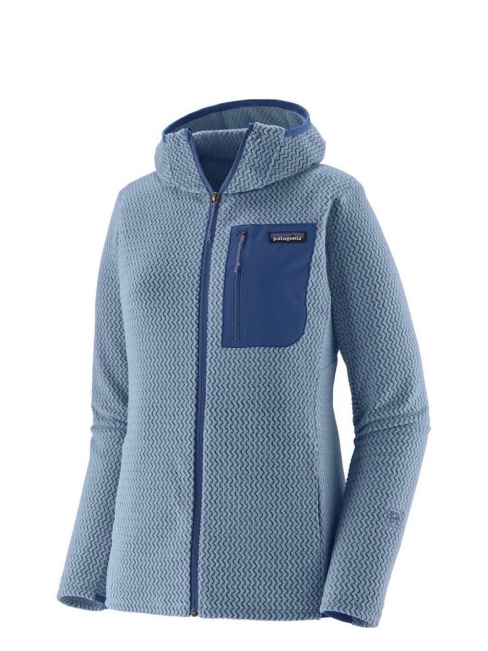 New Patagonia Women’s R1 Air Full-Zip Hoody color Barnacle Blue